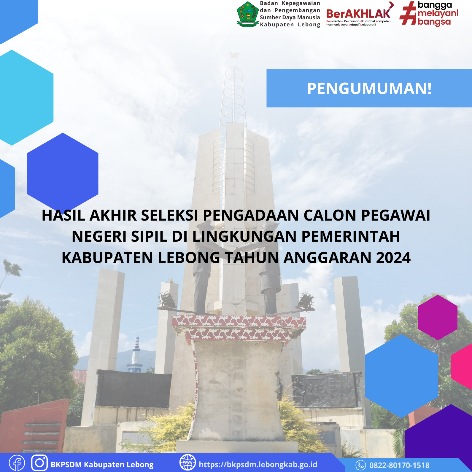 PENGUMUMAN!!! HASIL AKHIR SELEKSI CPNS DI LINGKUNGAN PEMKAB LEBONG T.A. 2024